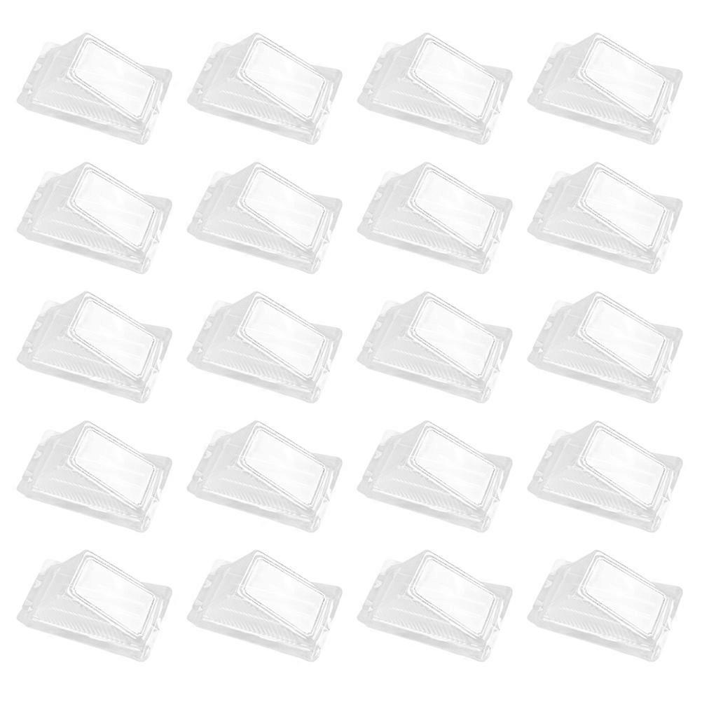 60pcs Clear Sandwich Packaging Boxes Plastic Cake Packing Boxes Sandwich Boxes