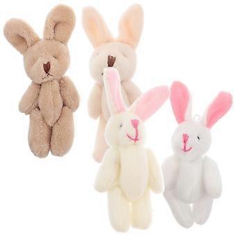 Mini Plush Bunny Rabbit Doll for Decor 4Pcs Tiny Stuffed Charms
