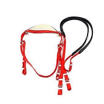 Adjustable Horse Bridle and Reins Set with Padded Crownpiece