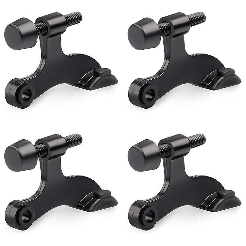 4 Pack Hinge Pin Door Stopper, Adjustable Heavy Door Stops with Rubber Bumper Tips