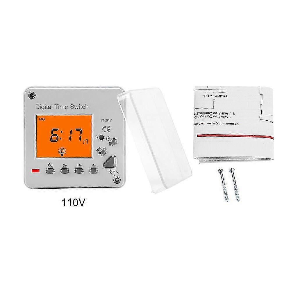 Digital Electric Durable Programmable Smart Control Switch Timer with Backlight Display(110V)
