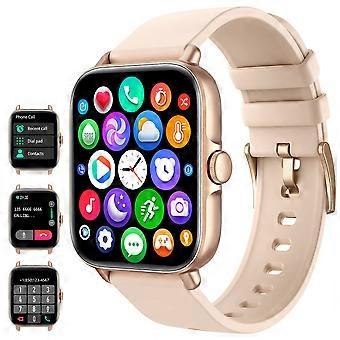 Smart Watch with Call Function, AI Voice Control, 28 Sport Modes, Compatible with Android and iOS, Classic OffWhite