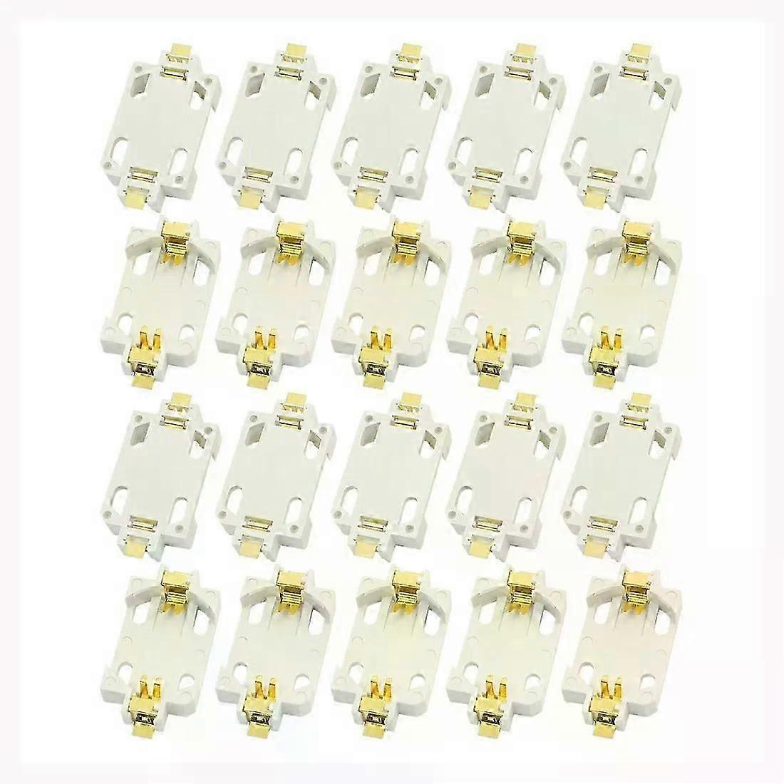 20 White CR2032 SMD Button Battery Holder