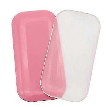 2 stuks herbruikbare wimpers pads palletstandaard, rechthoekige zachte siliconen wimperverlengingspad wimperlijm standaardhouder (roze en helder)