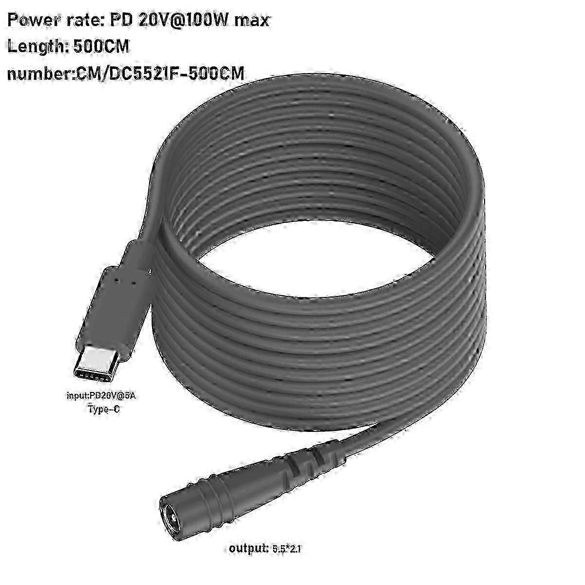 Compatible with StarLink Mini Type-C to DC Replacement Cable Short Circuit Protection