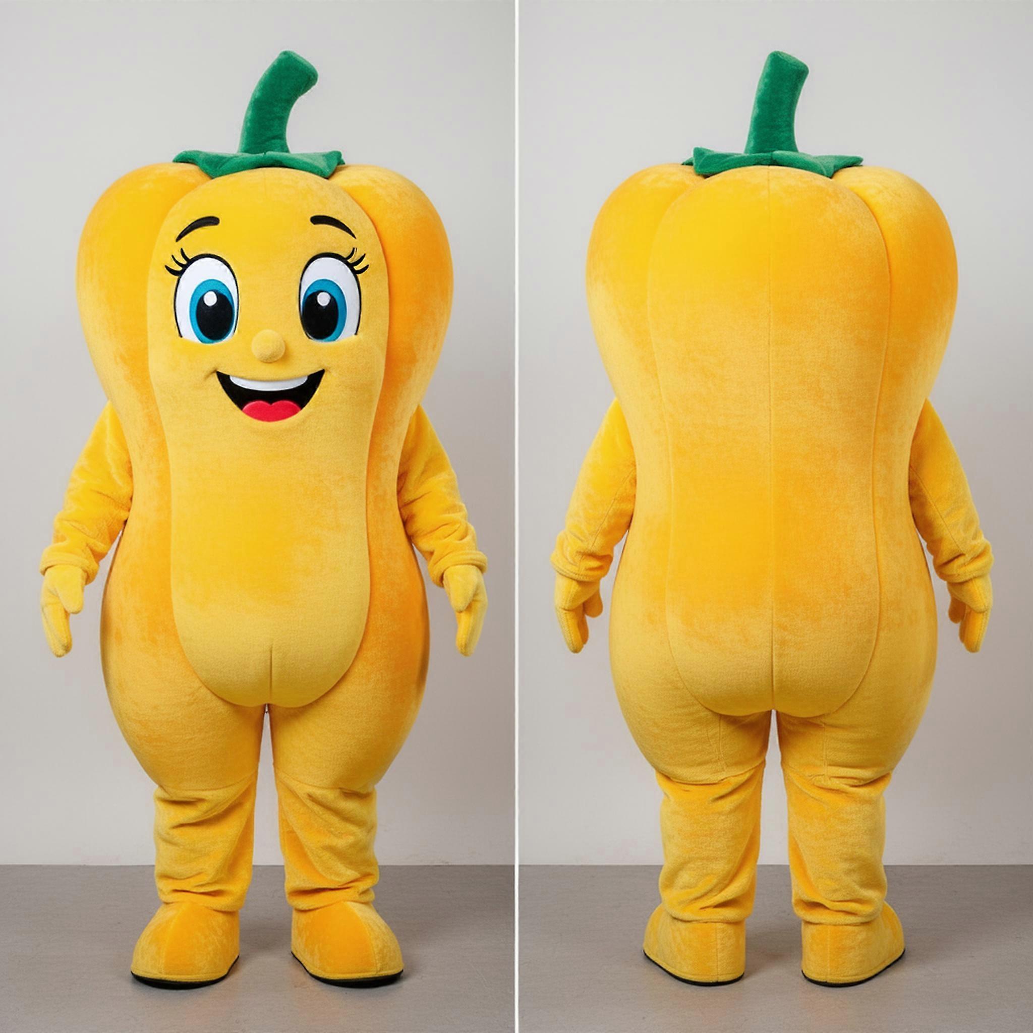 MASTICOT Vibrant Yellow Rounded Pepper Mascot