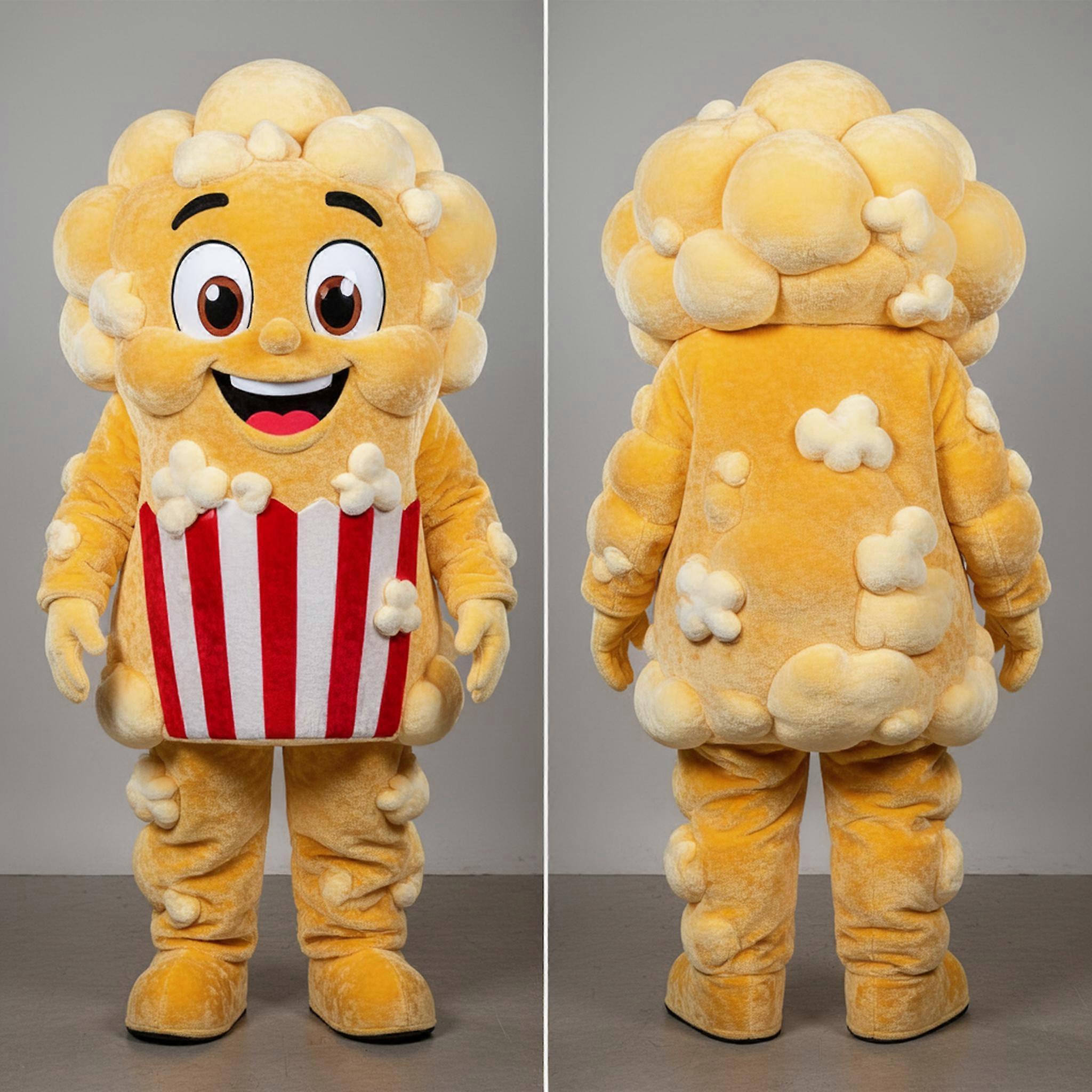 MASTICOT Velvety Gold Puffed Pop Corn Mascot