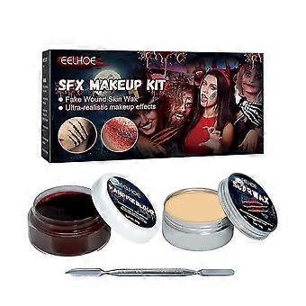 Halloween Skin Wax Plasma Makeup Set Scar Makeup Horror Atmosphere Party Makeup Props