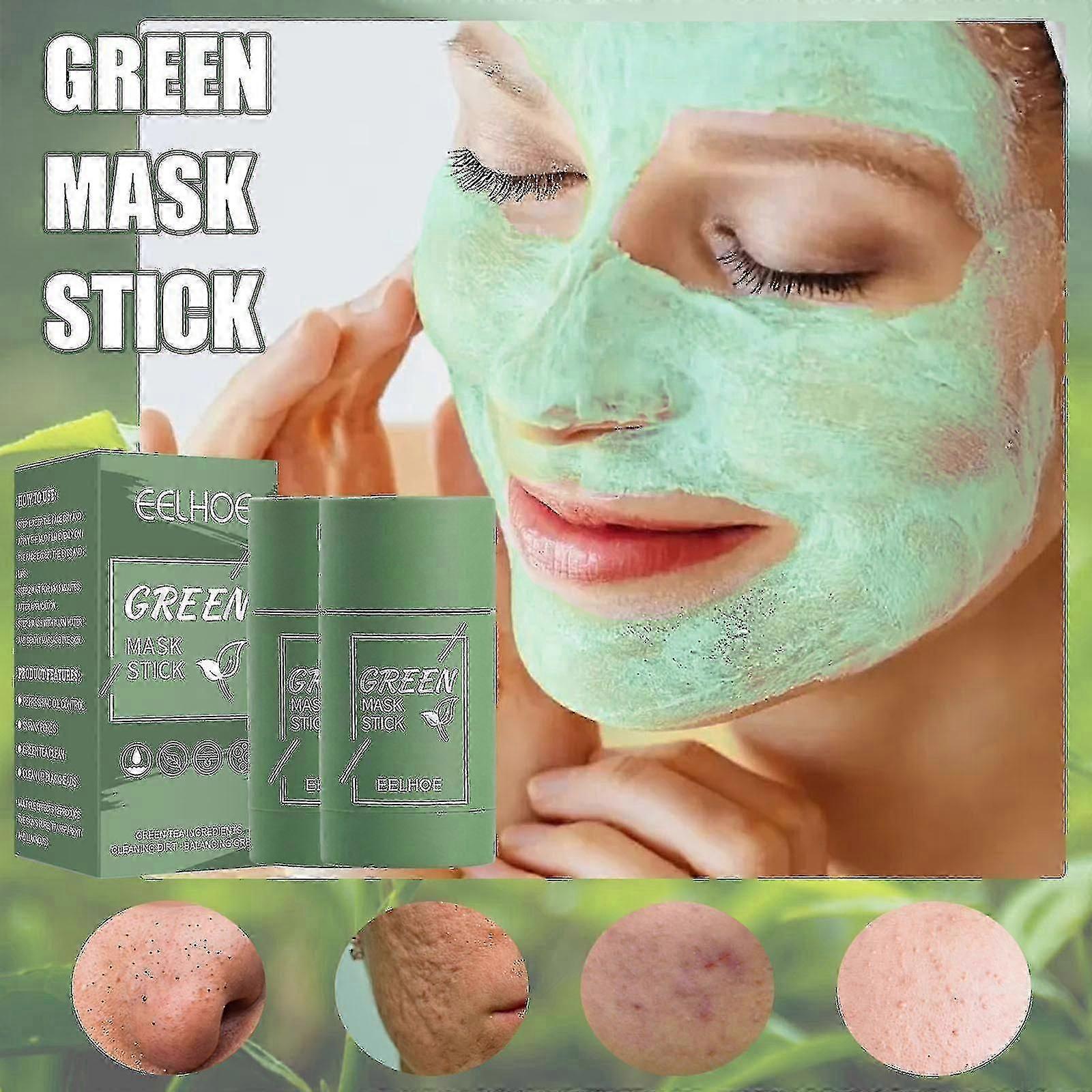 2 Stück Grüntee-Öl-Kontrollmaske