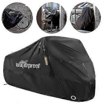 Bicycle Cover 210T Polyester PVC Waterproof UV Protection Dustproof for Outdoor MTB Road Bike Shelter with Reflective Strip and Lock Hole