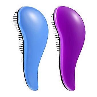 2 Pack escovas desembaraçando para adultos e crianças, desembaraçando pente ferramentas de estilo e aparelhos para natural / Wavy / Curly / Curly / Wet / Dry / Oily / Thick / Straight / L
