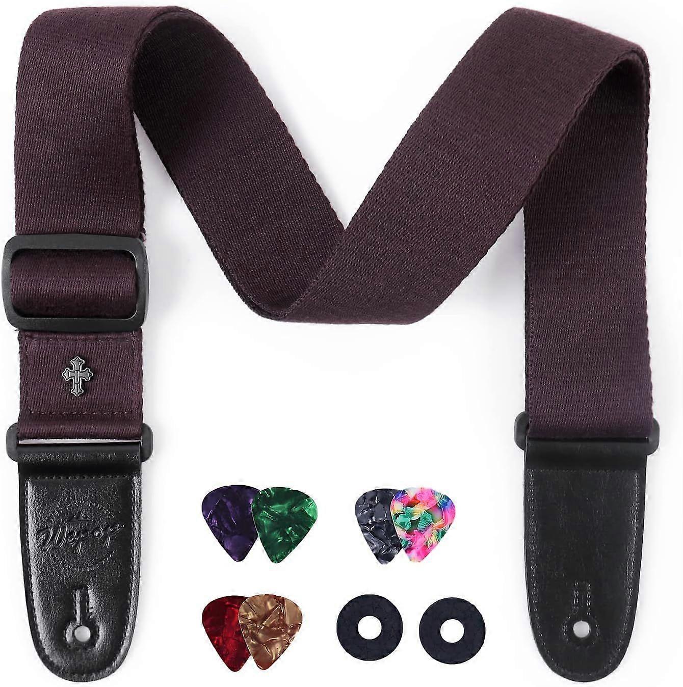 Adjustable Antislip Nylon Guitar Strap, Comfortable Versatile Design