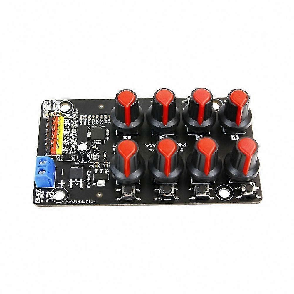 Robot Arm Test & Industrial Control Debugging 8-Way Servo PWM Controller Development Board with Driver Knob