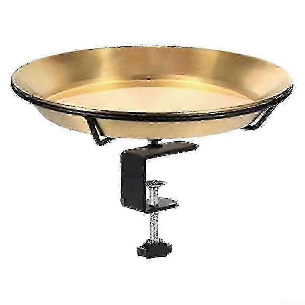 Dual-Use Stainless Railing Bird Bath