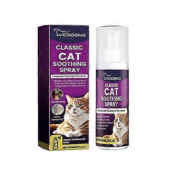 Cat Calming Spray for Indoor Cats, Anti-Scratching Soothing Spray with Peppermint & Garlic Extracts, Non-Toxic nte