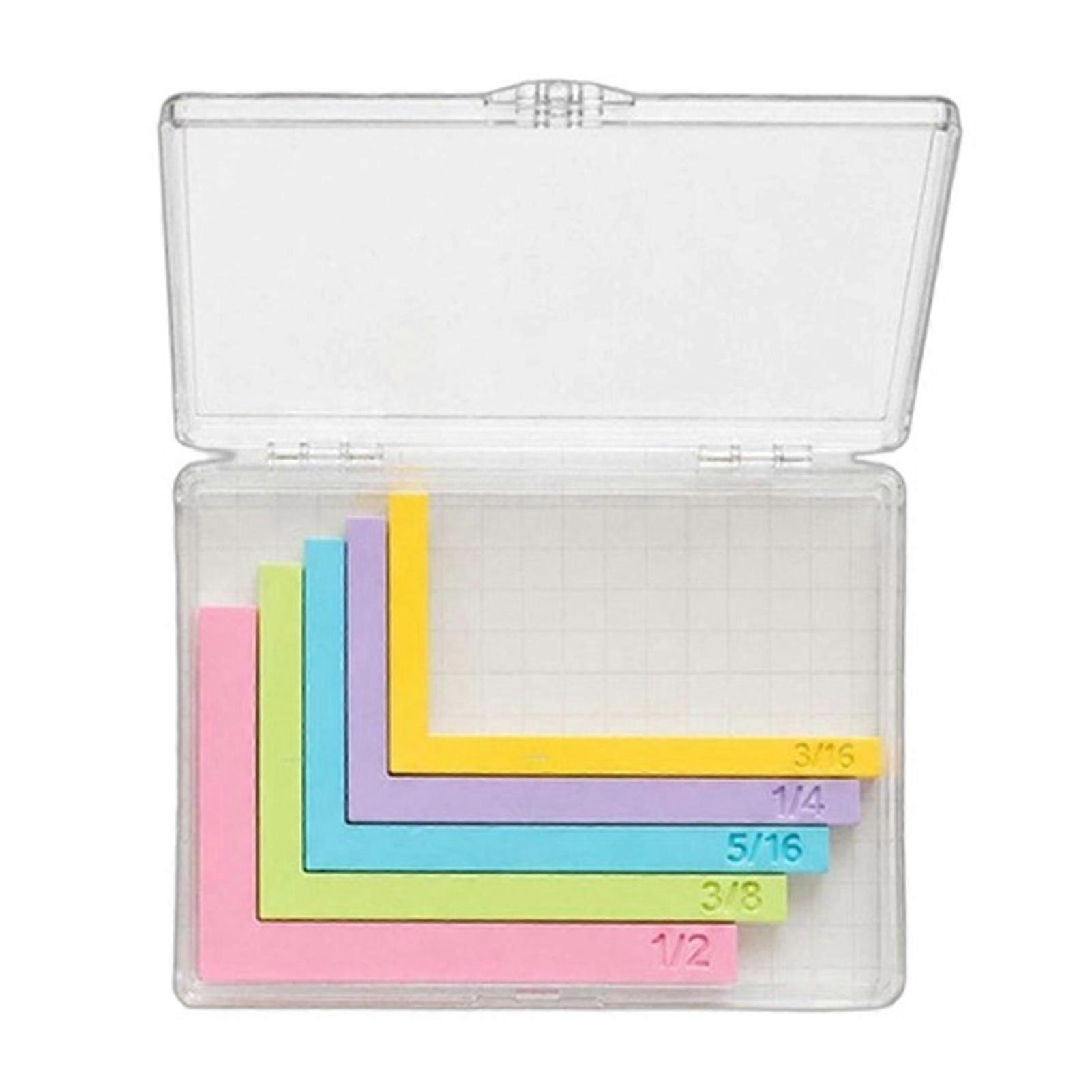 Paper Crafting Alignment Guides - Color-Coded with Storage Case - for Card Making & Scrapbooking