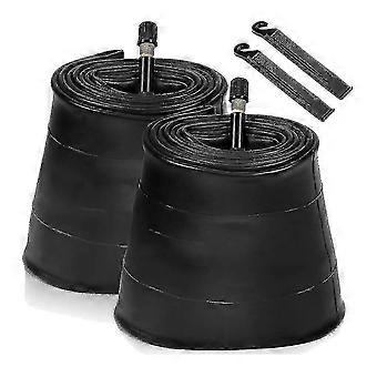 2 Pack 20x4.0 Fat Bike Tube for Road/mountain /e 26-27s Av 32mm 2 Tire Levers