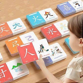 Chinese Flash Cards Set, Mandarin Learning Cards with Oracle Bone Script for Beginners