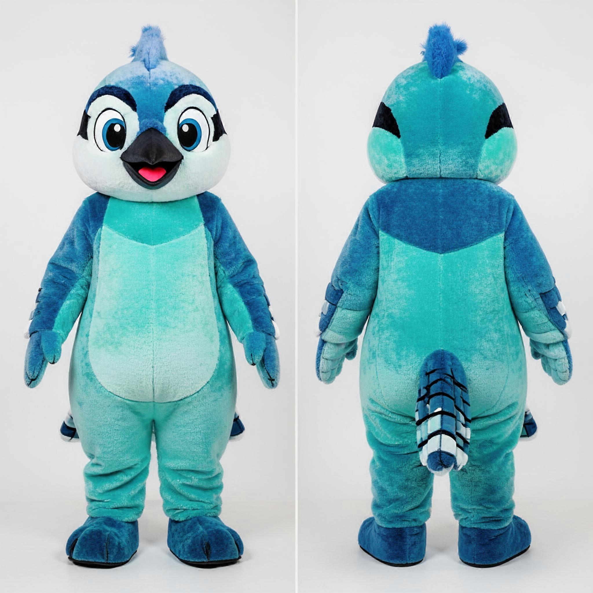 MASTICOT Turquoise Rounded Blue Jay Mascot