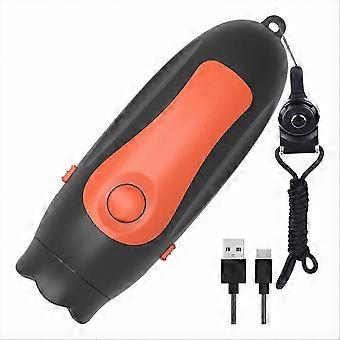 Coaches Electronic Whistle USB Rechargeable, Adjustable Volume, 3 Tone Settings, Loud Sound, Orange