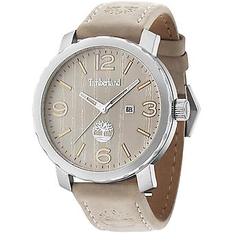 Timberland Pinkerton kvartsi analoginen mies katsella Cowhide ranne koru 14399XS-07B