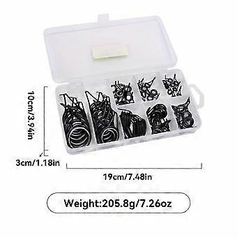 75pcs WEIHE Boxed Guide Eye Set, Ceramic Guide Wire Loop for Fishing Rods And Additions