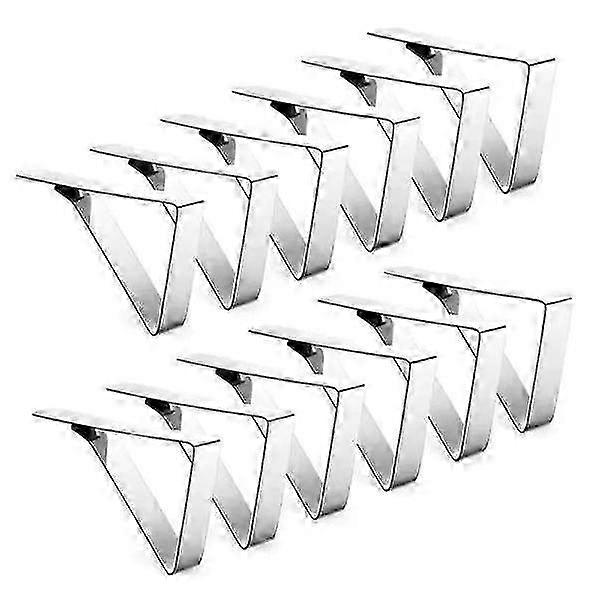 Silver Tablecloth Clips 12-Pack