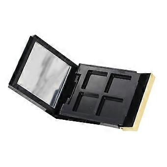 Black Empty Eyeshadow Palette for Daily Use 2Pcs Mini Makeup Case