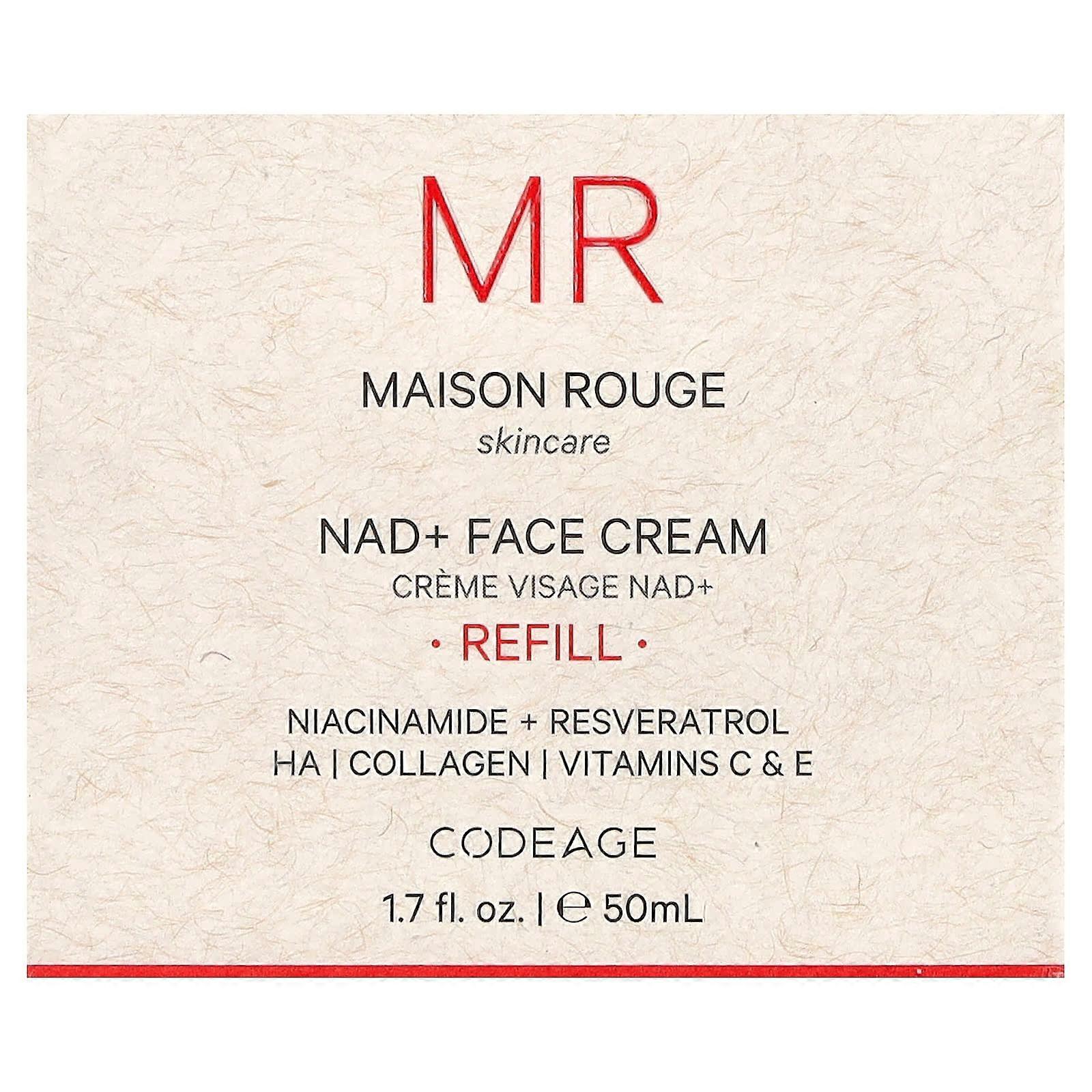Codeage, Maison Rouge, NAD+ Face Cream, Refill, 1.7 fl oz (50 ml)