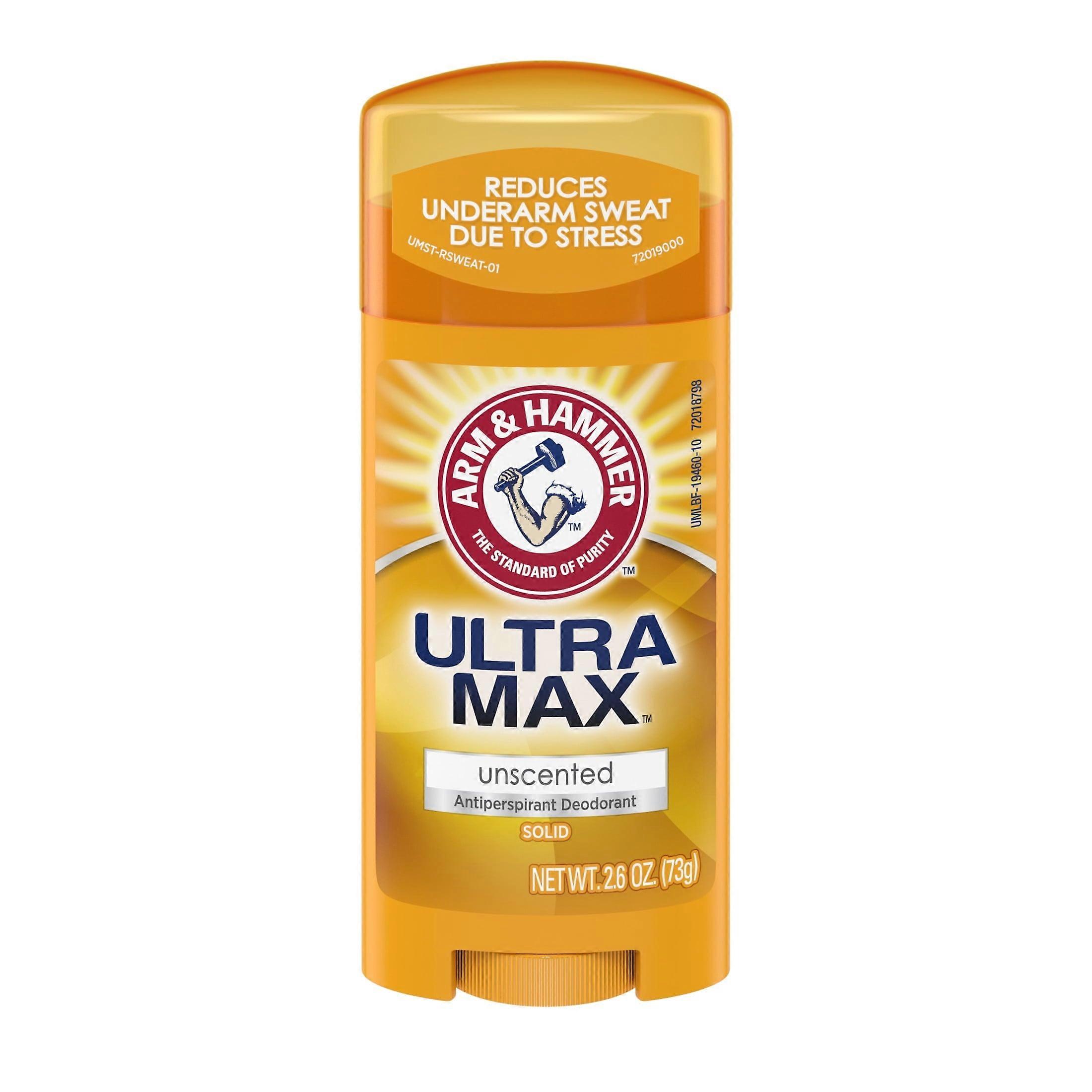ARM & HAMMER Ultra Max Solid Antiperspirant Deodorant Unscented 2.6 oz