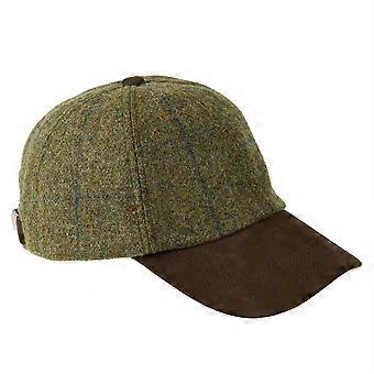 Tyndrum brittiläinen tweed-nahkainen lippalakki ZH101 katajanmarja
