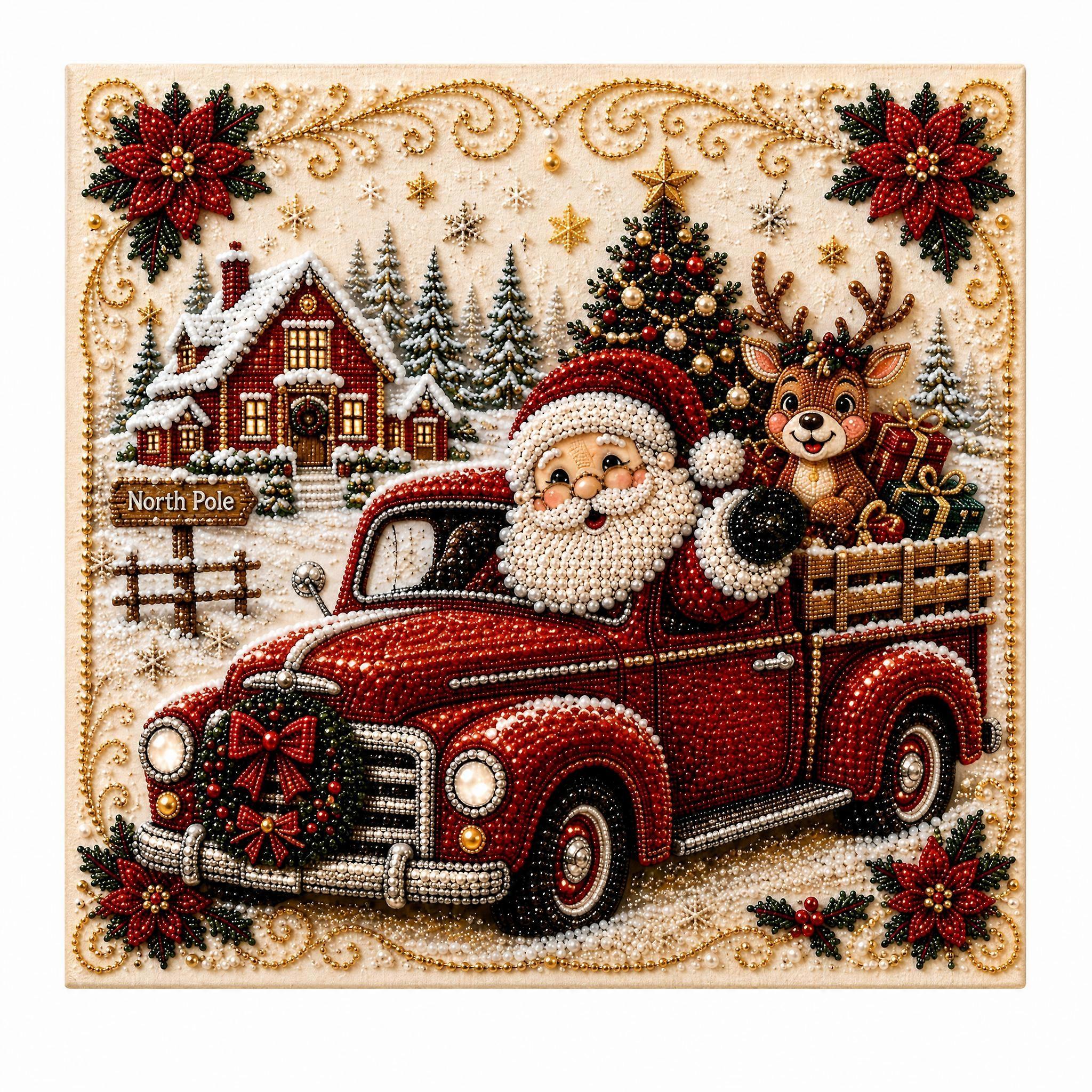 Red Truck Diamond Painting Kit
