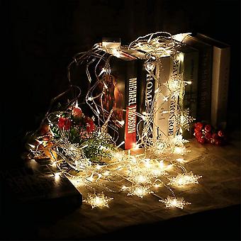 Snowflake Window Curtain Lights, 13ft 96 LED Snowflake Christmas Icicl