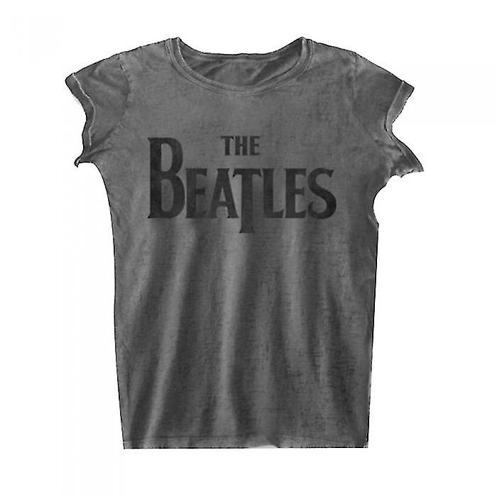 The Beatles Womens/Ladies Burnout Logo T-Shirt