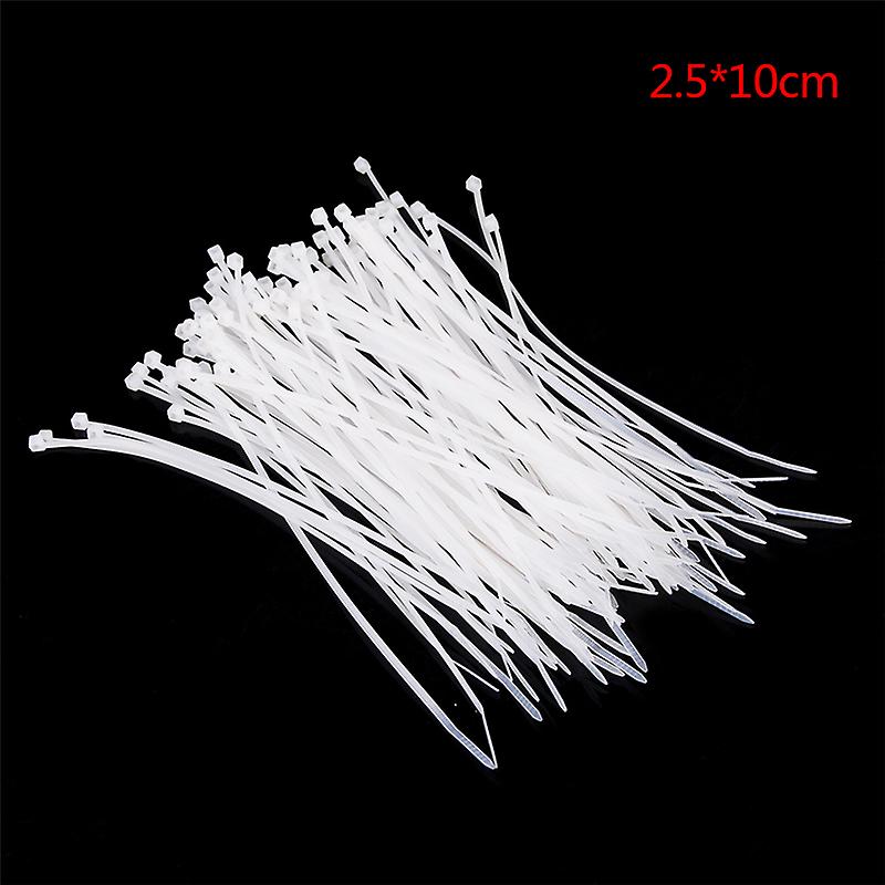100pcs Fasten White Black Cable Wire Zip Ties Self Locking Nylon Cable Tie
