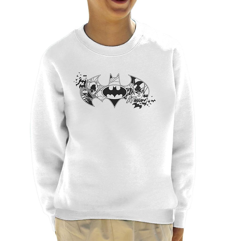 Batman Bat Symbol Montage Kid's Sweatshirt