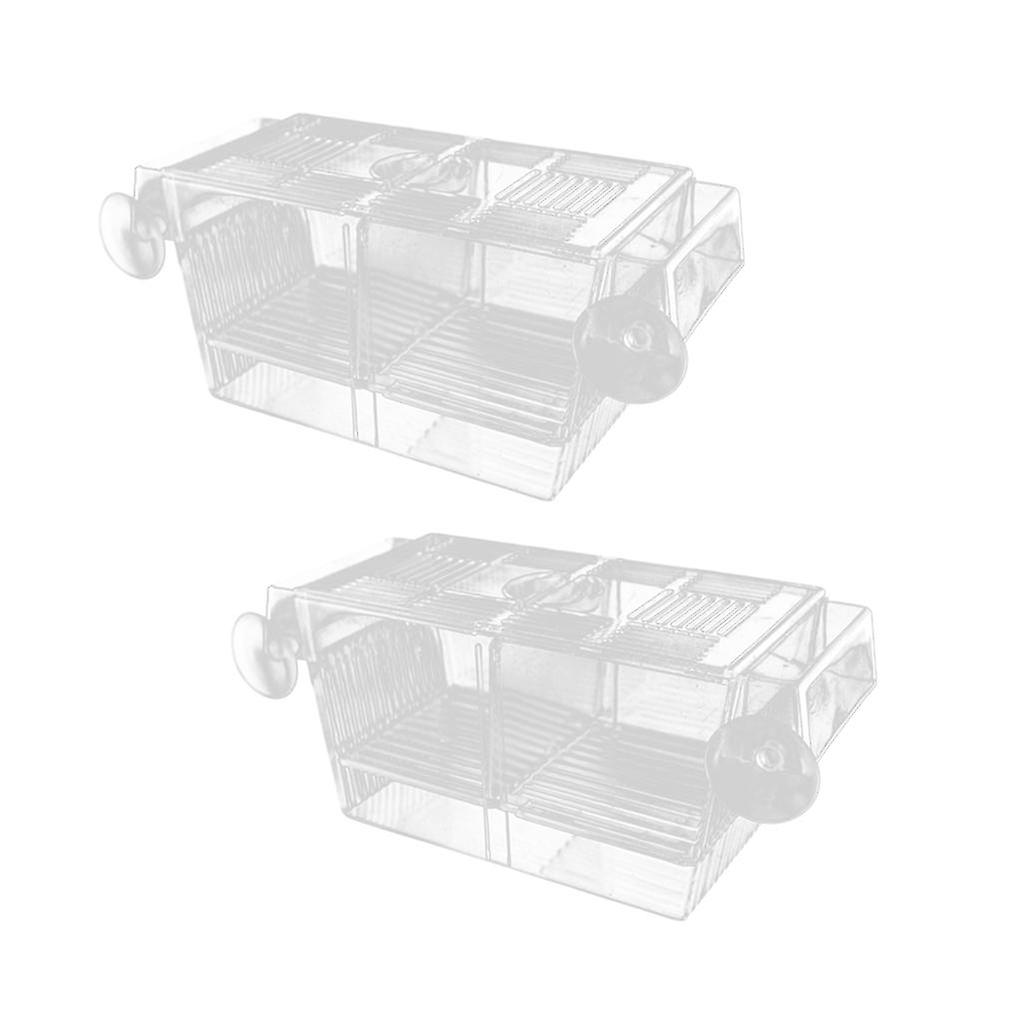 2x Self-floating Aquarium Isolation Box Fish Breeder Hatchery Incubator Box