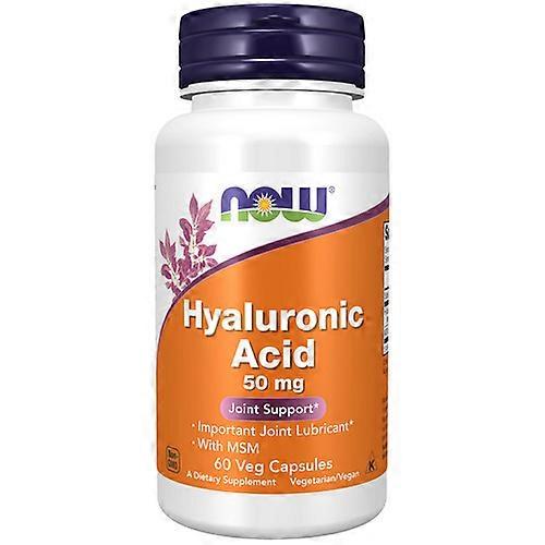 Now Foods Hyaluronic Acid with MSM,50 mg ,60 Veg Caps (Pack of 2)
