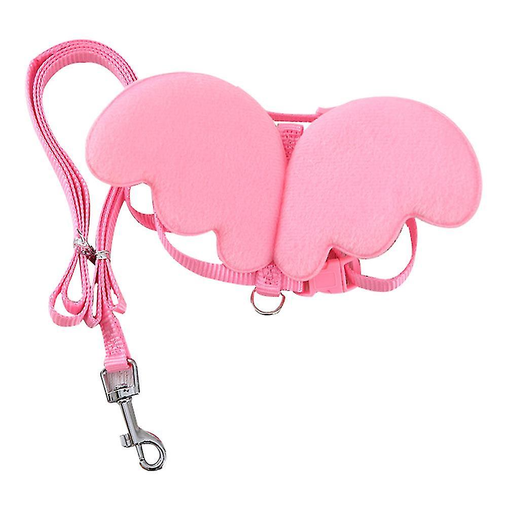 1pc Outside Pet Walking Leash Adjustable Training Traction Rope For Duck (pink)