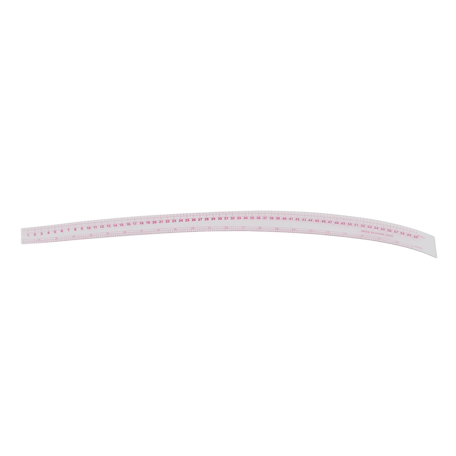 60cm Clothing Measuring Ruler Plastic Sewing Design Tool with Built In Calibration for Fabric Cutting and Tailoring