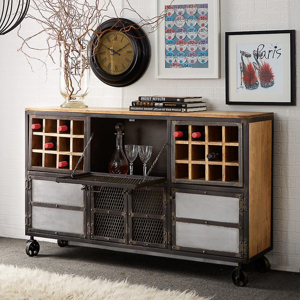 Gavina Industrial Bar Cabinet