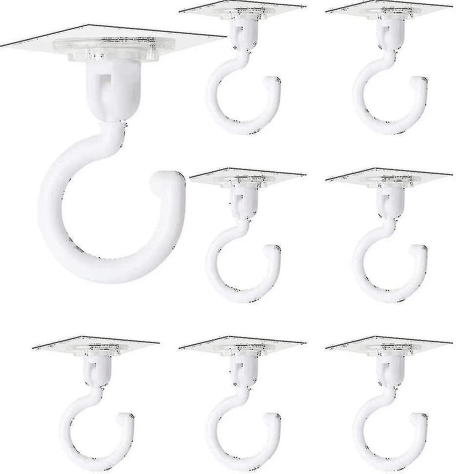 8 Pieces Transparent Hooks 360 De Rotating Hook Hook Ceiling Hooks Without Ing