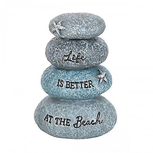 Something Different Life Is Better At The Beach Resin Stone Ornament