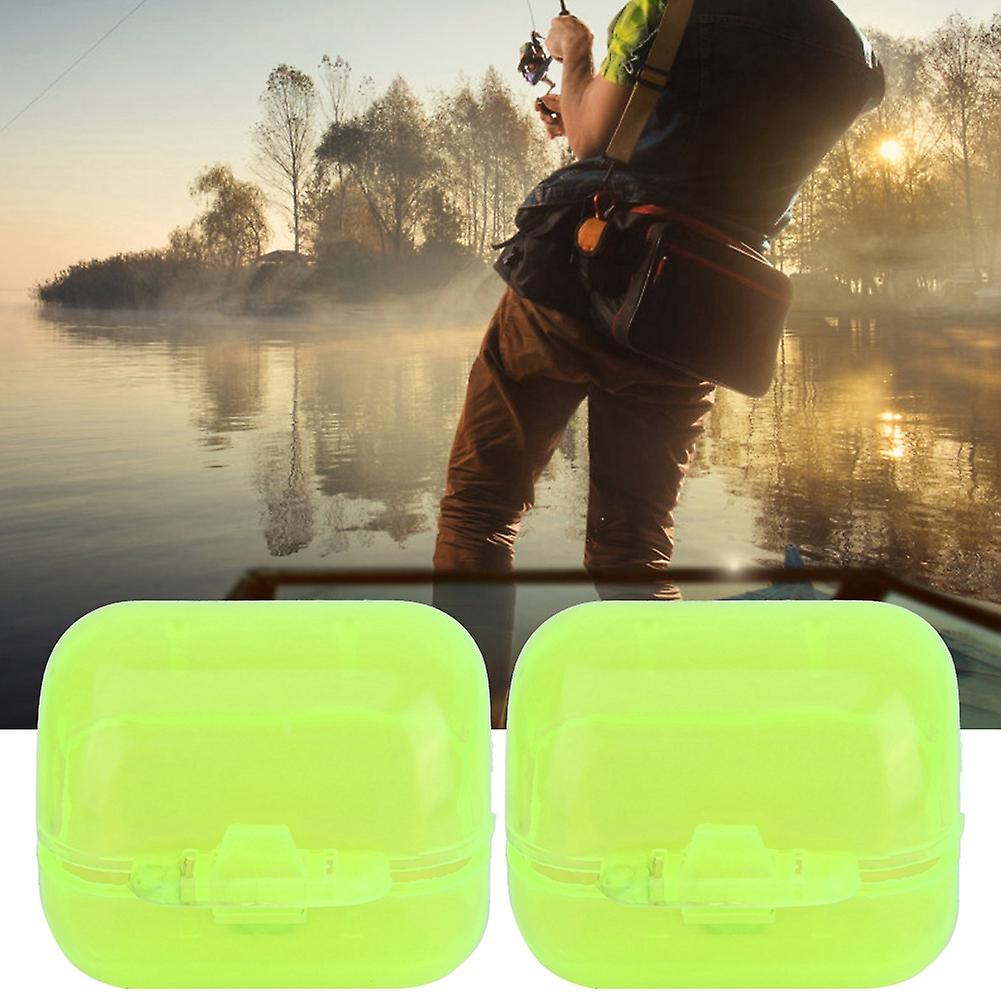 50Pcs Fluorescent Yellow Plastic Squid Lure Hook Covers S Size