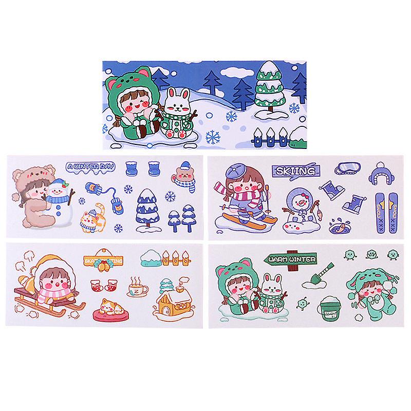 Sticker Pack Cute Handbook Journal Creative Pvc Space Diy4pcs