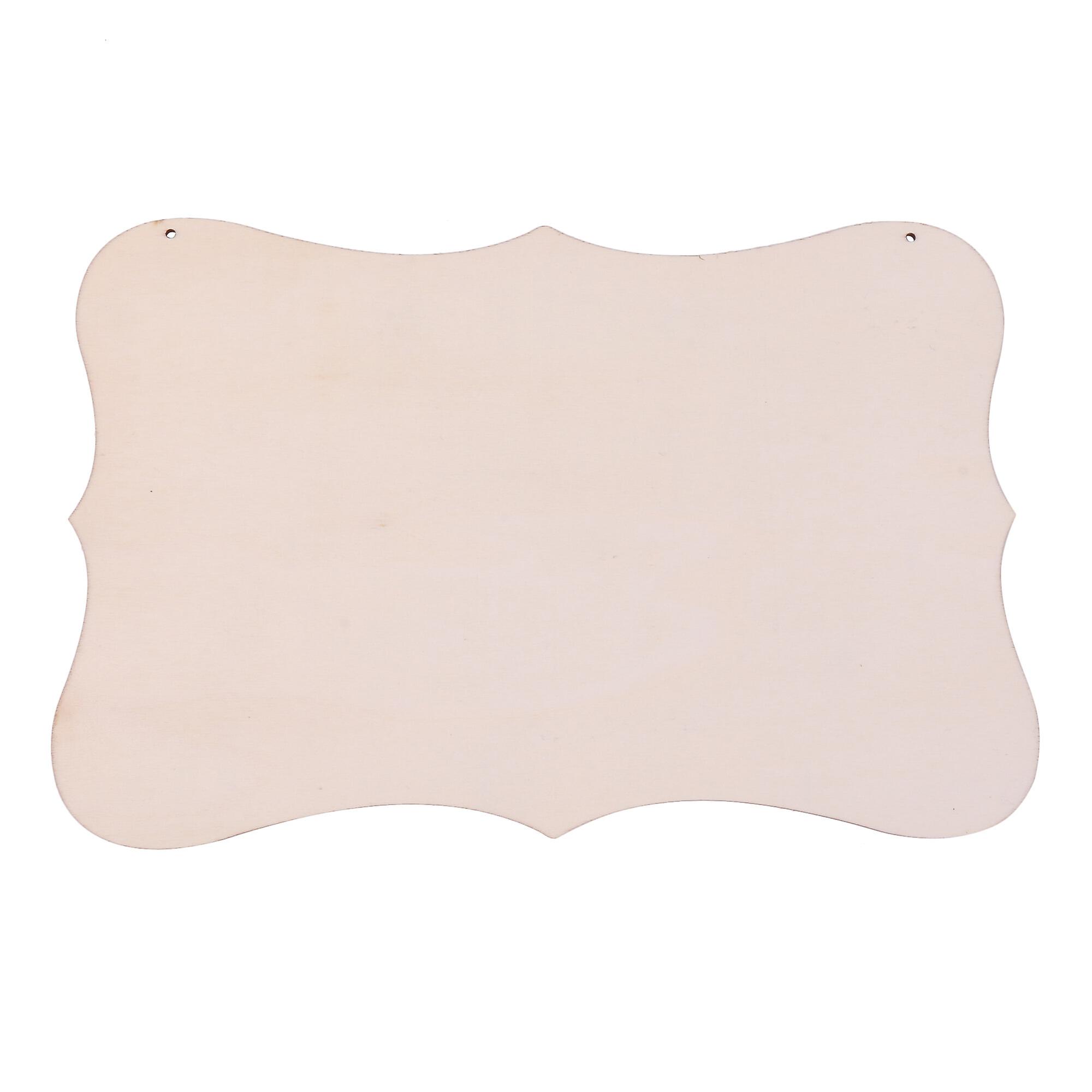 Unfinished Wood Blank Door Hanger Sign for Art Project 11.81 x 7.87inch