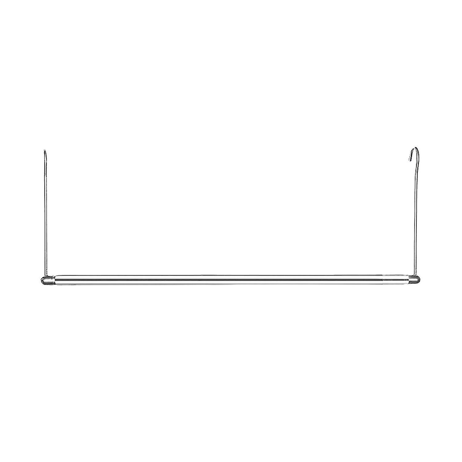 Telescopic clothes drying rod with hook for hanging wardrobe rod for bathroom and bedroom retractabl