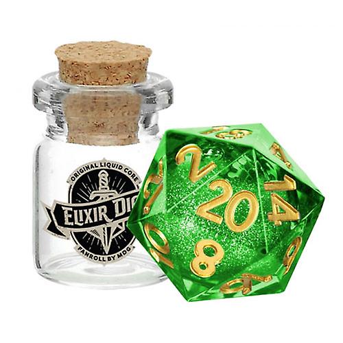 AEGIS OF HOPE Metallic Dice Games Individual Glittery Liquid Core D20 Dice