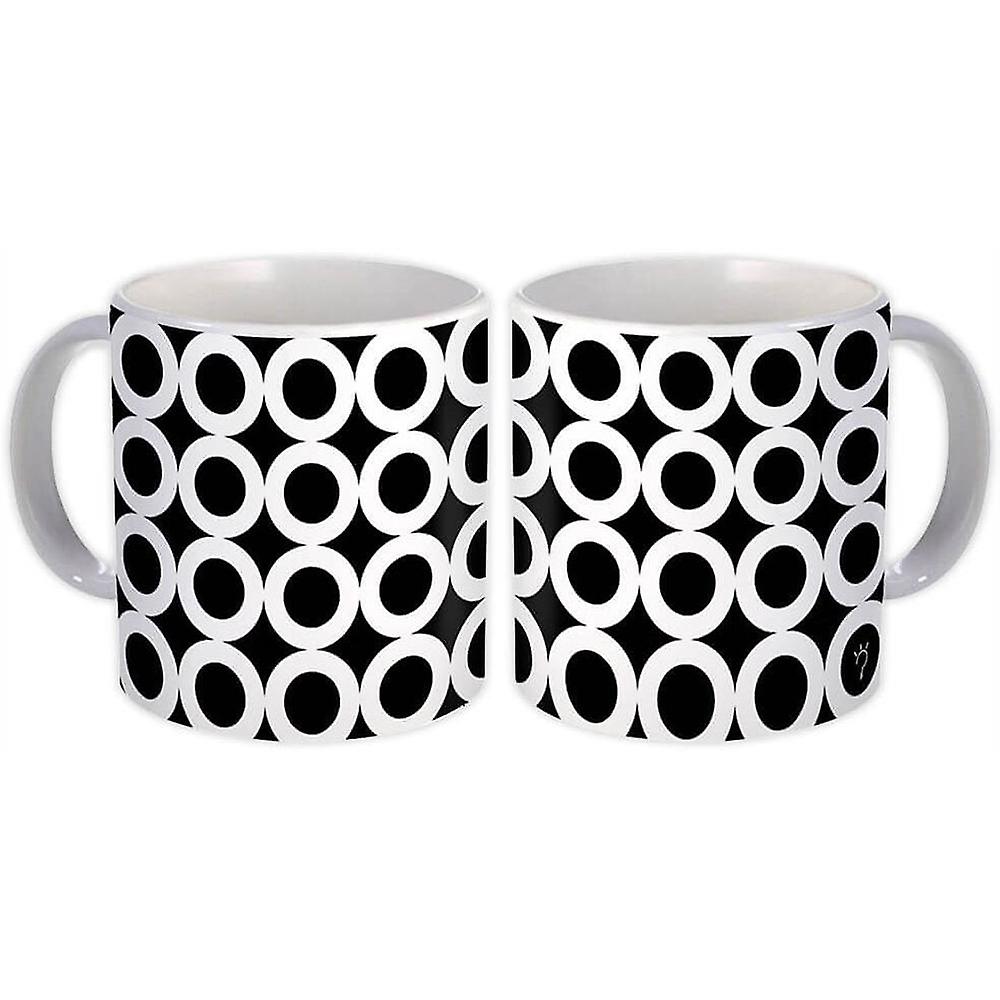 Gift Mug: Black Circles Abstract