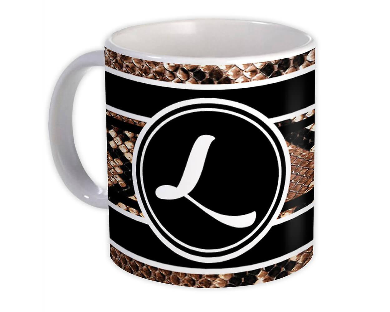 Cadeau mok: Monogram Letter L Snake